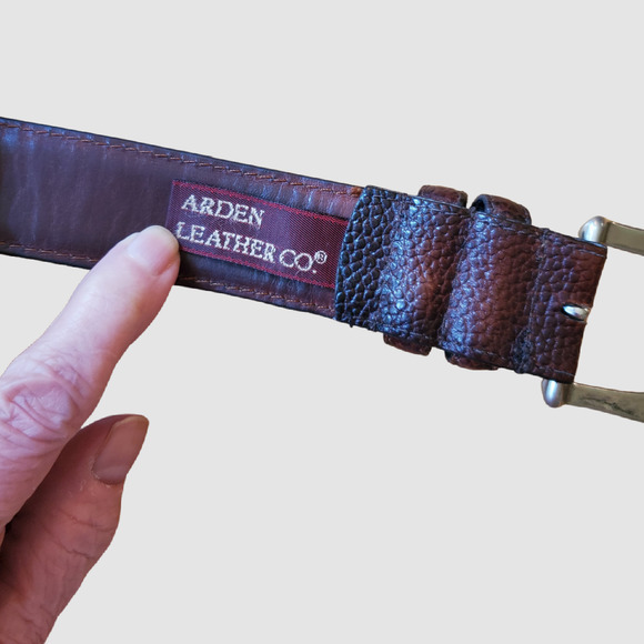 Arden Leather Company Italian Leather Belt 40 - Picture 3 of 7